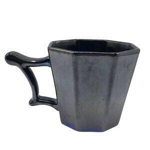 2/$15 Starbucks Octagon Mug Silver Gray Gloss Spider Web Handle Halloween 2013